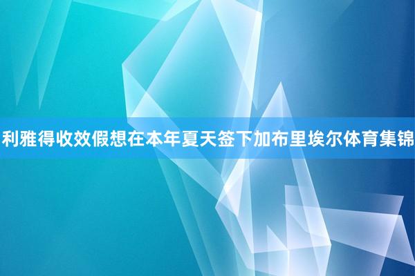 利雅得收效假想在本年夏天签下加布里埃尔体育集锦