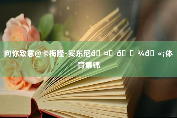 向你致意@卡梅隆-安东尼🤝🏾🫡体育集锦