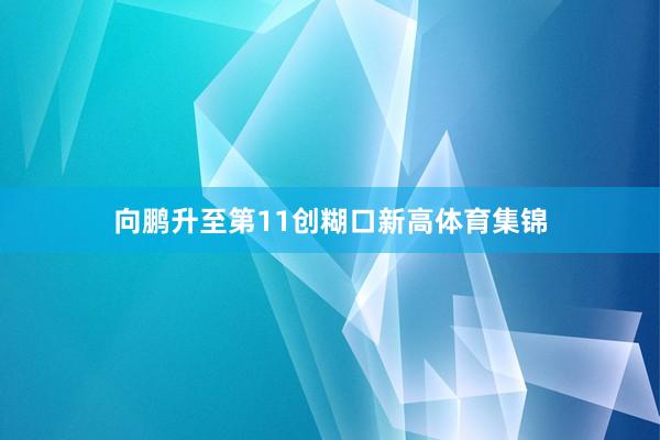向鹏升至第11创糊口新高体育集锦