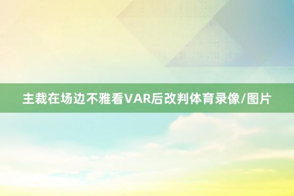 主裁在场边不雅看VAR后改判体育录像/图片