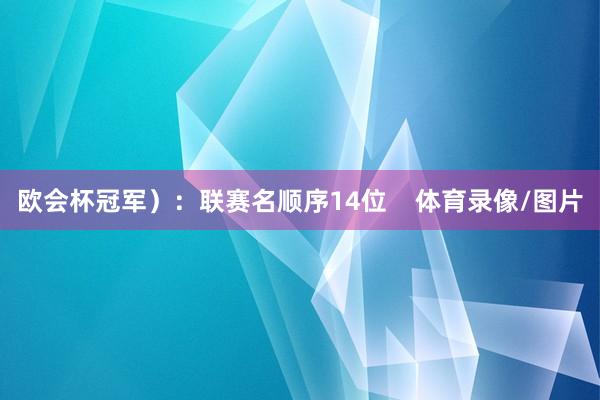 欧会杯冠军）：联赛名顺序14位    体育录像/图片