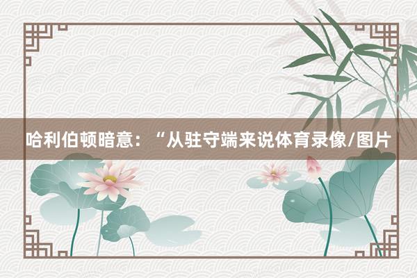 哈利伯顿暗意：“从驻守端来说体育录像/图片