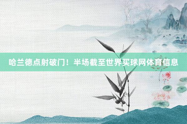 哈兰德点射破门！半场截至世界买球网体育信息