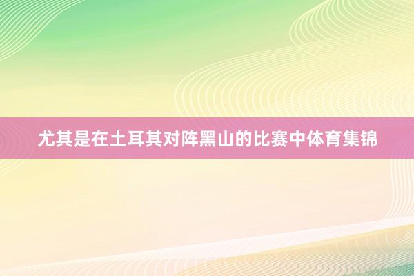 尤其是在土耳其对阵黑山的比赛中体育集锦