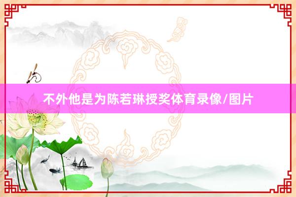 不外他是为陈若琳授奖体育录像/图片