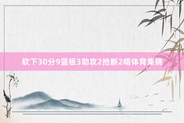 砍下30分9篮板3助攻2抢断2帽体育集锦