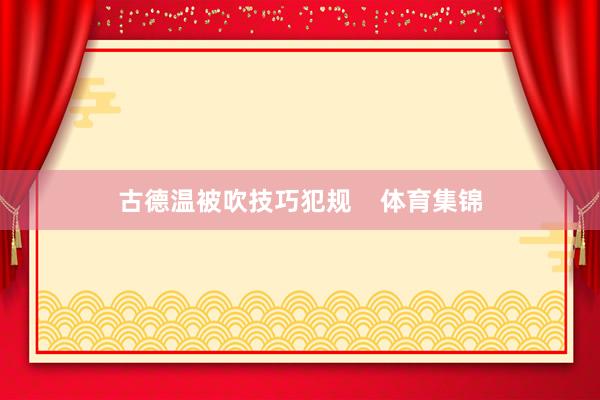 古德温被吹技巧犯规    体育集锦