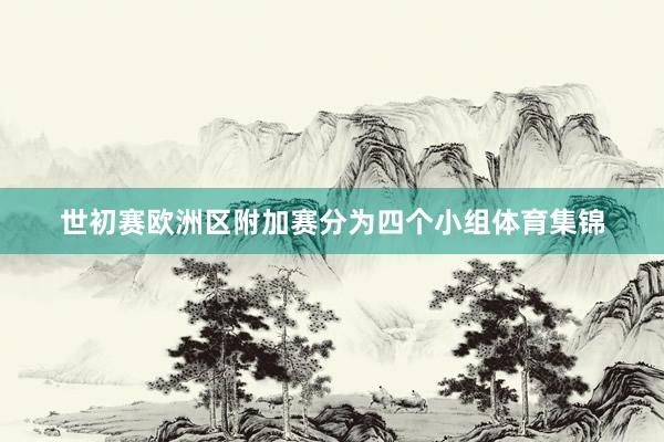 世初赛欧洲区附加赛分为四个小组体育集锦