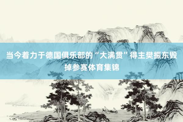 当今着力于德国俱乐部的“大满贯”得主樊振东毁掉参赛体育集锦
