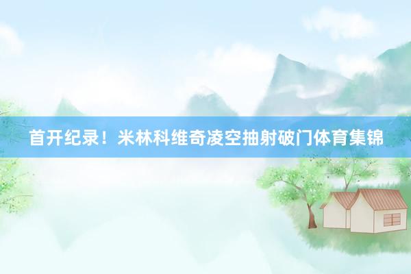 首开纪录！米林科维奇凌空抽射破门体育集锦