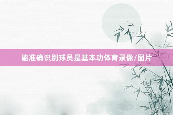 能准确识别球员是基本功体育录像/图片