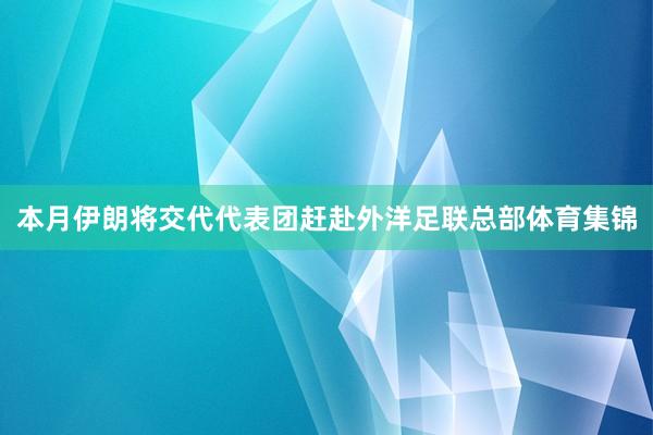 本月伊朗将交代代表团赶赴外洋足联总部体育集锦